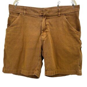 Jungmaven Mens Large Shorts Hemp Organic Cotton Carpenter Brown Flat Front